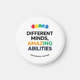 Different Minds Amazing Abilities Awareness Art Magneet
