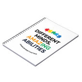 Different Minds Amazing Abilities Awareness Art Notitieboek (Linkerzijde)