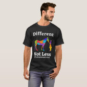 Different Not Less Autism Awareness Acceptance Hor T-shirt (Voorkant volledig)