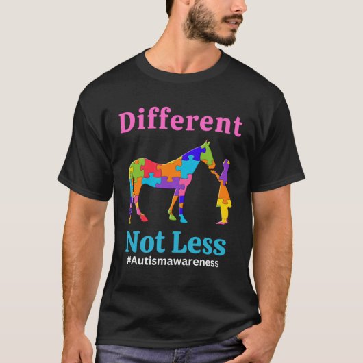 Different Not Less Autism Awareness Acceptance Wom T-shirt (Voorkant)