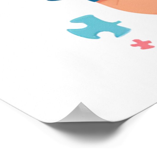 Different not less Dynamic Autism Support poster (Hoek)