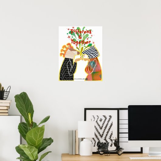 Different & Together Pride Poster – Unity Art Prin (Thuiskantoor)