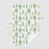 Différents cactus verts serviette de golf motif (En situation)
