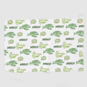 Différents cactus verts serviette de golf motif (Horizontal)