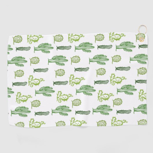 Différents cactus verts serviette de golf motif (Horizontal)