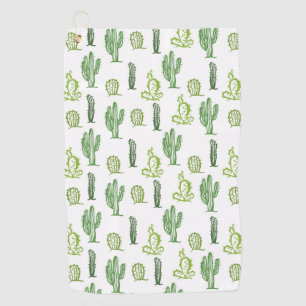 Différents cactus verts serviette de golf motif