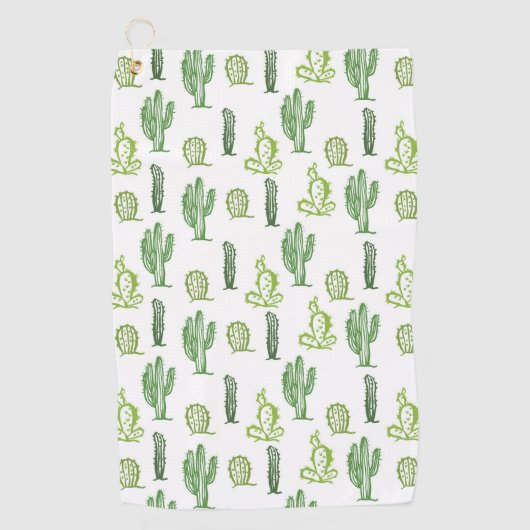 Différents cactus verts serviette de golf motif (Devant)