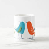 Différents oiseaux colorés sur un MUG (Centre)