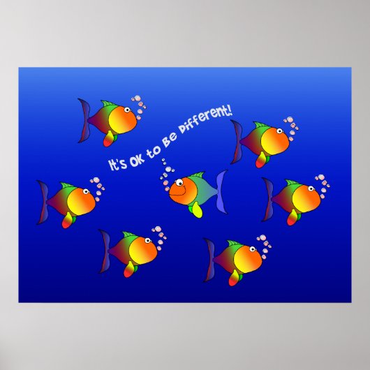 Différents Poisson poster - personnaliser! (Devant)