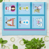 Différents Strokes Snow Folks serviette de cuisine (Plié)