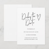 Différer la date Changement de plans Invitation si (Devant / Derrière)