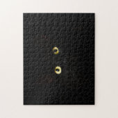 Difficile À Résoudre Chat Foncé Puzzle Noir Solide (Vertical)