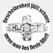 Difficile d'être humble autocollant (Devant)