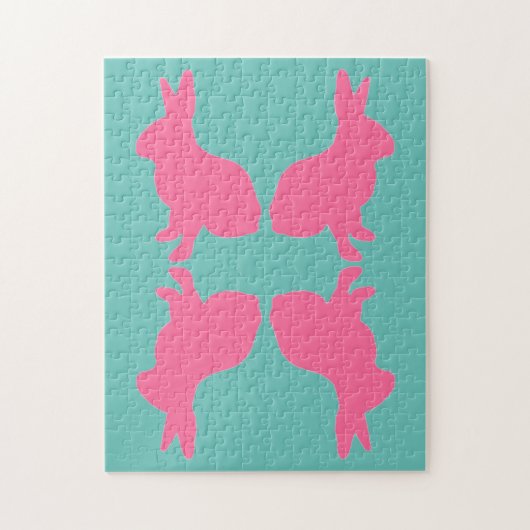 Difficile Puzzle de lapin rose moderne (Vertical)