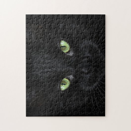 Difficile Tout Noir Chat 252 Pièce Jigsaw Puzzle (Vertical)