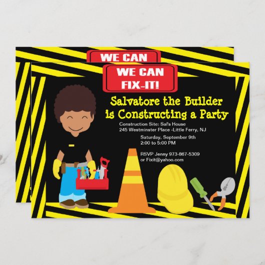 Difficulté pratique d'homme il invitation (Devant / Derrière)