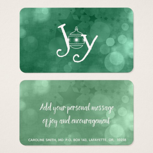Diffuser Joy2 - Cartes de messages (Devant & derrière)