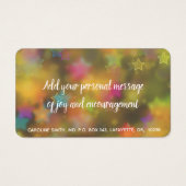 Diffuser la joie - Cartes de Message (Dos)