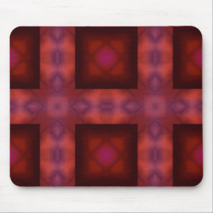 Diffuus donkerrood tartanpatroon muismat
