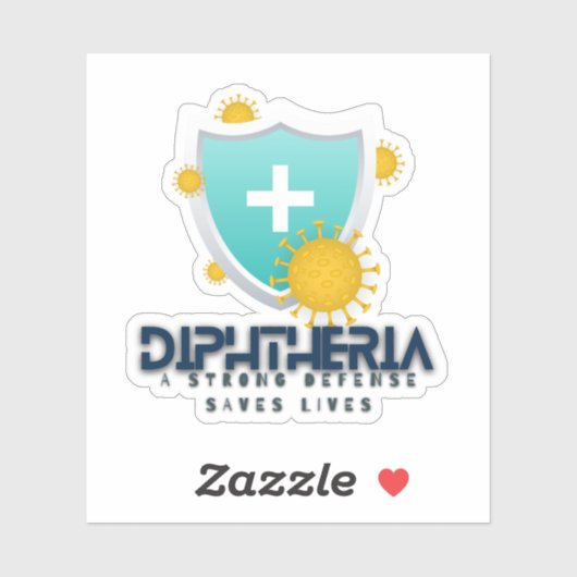 Difterie Studiehulp - Sterke verdediging redt het Sticker (Vel)