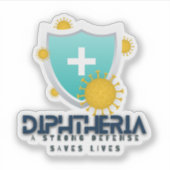 Difterie Studiehulp - Sterke verdediging redt het Sticker (Voorkant)