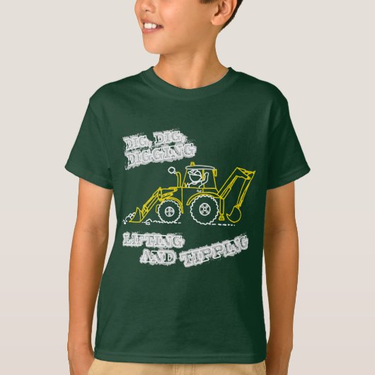 Dig, dig, dig, donker t-shirt dig (Voorkant)