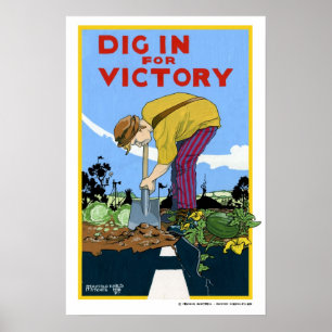Dig in voor overwinning poster