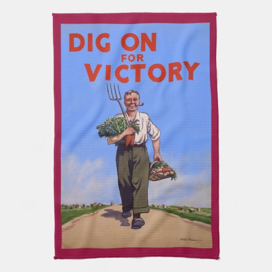  dig op Victory Poster Tea Towel Theedoek (Verticaal)