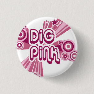 Dig Roze borstkankerbewustzijnspijn Ronde Button 3,2 Cm