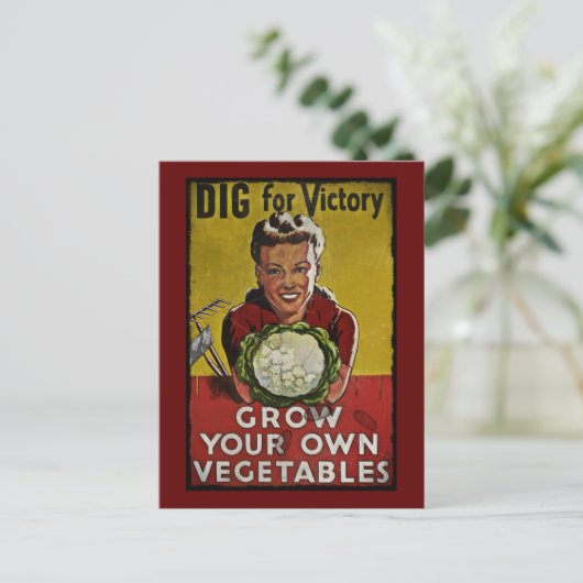 Dig uw eigen overwinningstuin briefkaart (Staand voorkant)
