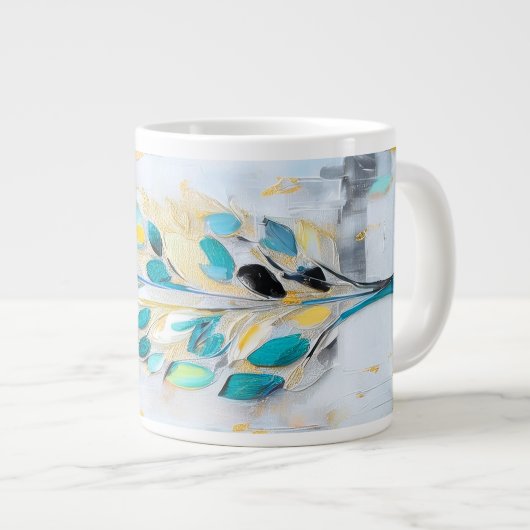 DigAI Sea Foam Bloom Jumbo Mug (Devant droit)