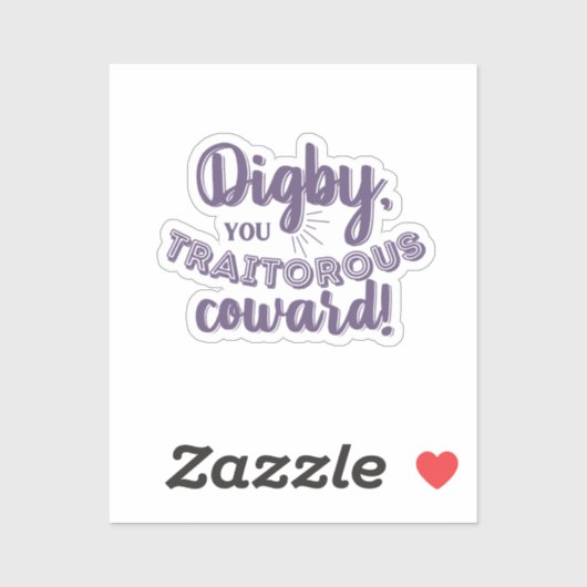 "Digby, Chouette Traitore !" Sticker en vinyle (Feuille)
