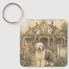 Digby, Grootmoeders Oud-Engelse Schaapshond Sleute Sleutelhanger