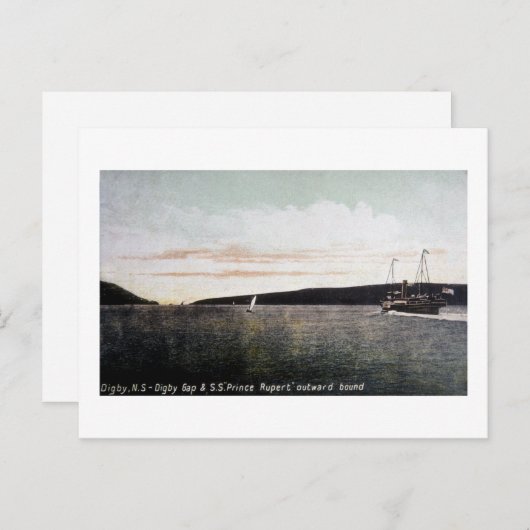 Digby Nova Scotia, Digby Gap - S.S. Prince Rupert Briefkaart (Voorkant / Achterkant)