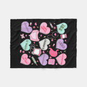 Digestive Divas Gastroenterology Nurse Valentine E Fleece Deken (Voorkant (Horizontaal))