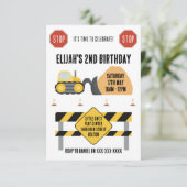 Digger Birthday Invitation Kaart (Staand voorkant)