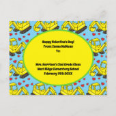 Digger Kinder klaslokaal Valentijn graafmachine Ka Briefkaart (Achterkant)