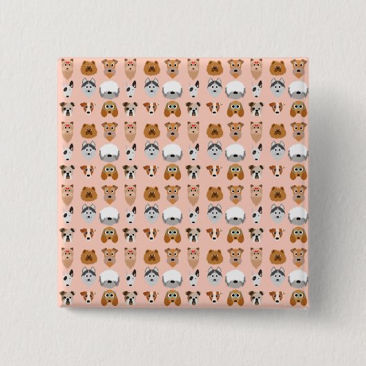 Diggity Do Dog Vierkante Button 5,1 Cm (Voorkant)