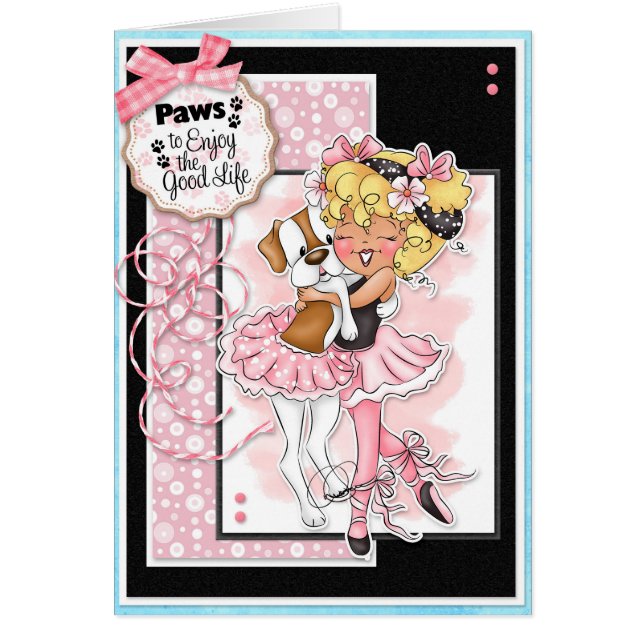 Digi Doodles Paws voor een goede levenskaart (Voorkant)