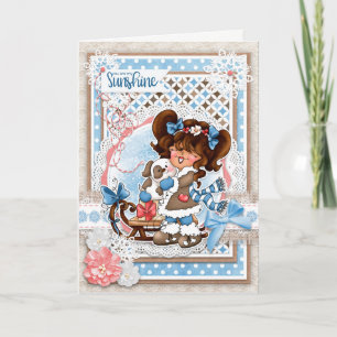 Digi Doodles Winter Friendship Wenskaart Feestdagen Kaart