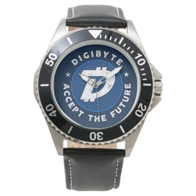 Digibyte de Toekomst is hier Horloge (Voorkant)
