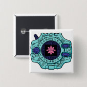 Digimon Digivice of Light Vierkante Button 5,1 Cm (Voorkant /achterkant)