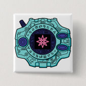Digimon Digivice of Light Vierkante Button 5,1 Cm (Voorkant)