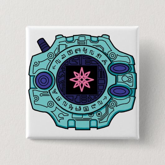 Digimon Digivice of Light Vierkante Button 5,1 Cm (Voorkant)