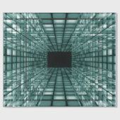 Digitaal 3D kubus ontwerp Cadeaupapier (Vlak)