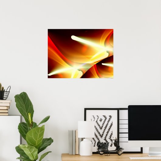 Digitaal Abstract - Computer Art Modern Poster (Thuiskantoor)