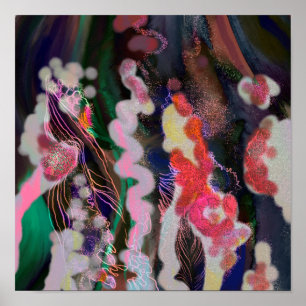 Digitaal Abstract poster canvas trendy decor