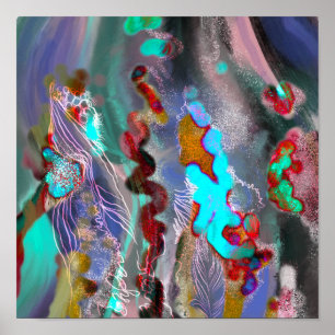 Digitaal Abstract poster trendy decor