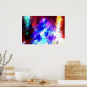 Digitaal Abstract Schilderkunst Print Poster (Keuken)