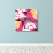 Digitaal Abstract Stipple Art Canvas (Insitu (Houten vloer))